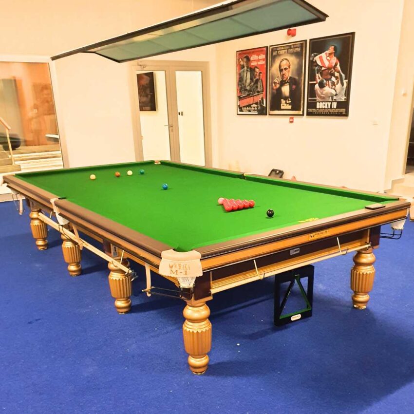 Wiraka Tournament M1 12ft Snooker Table/Gold