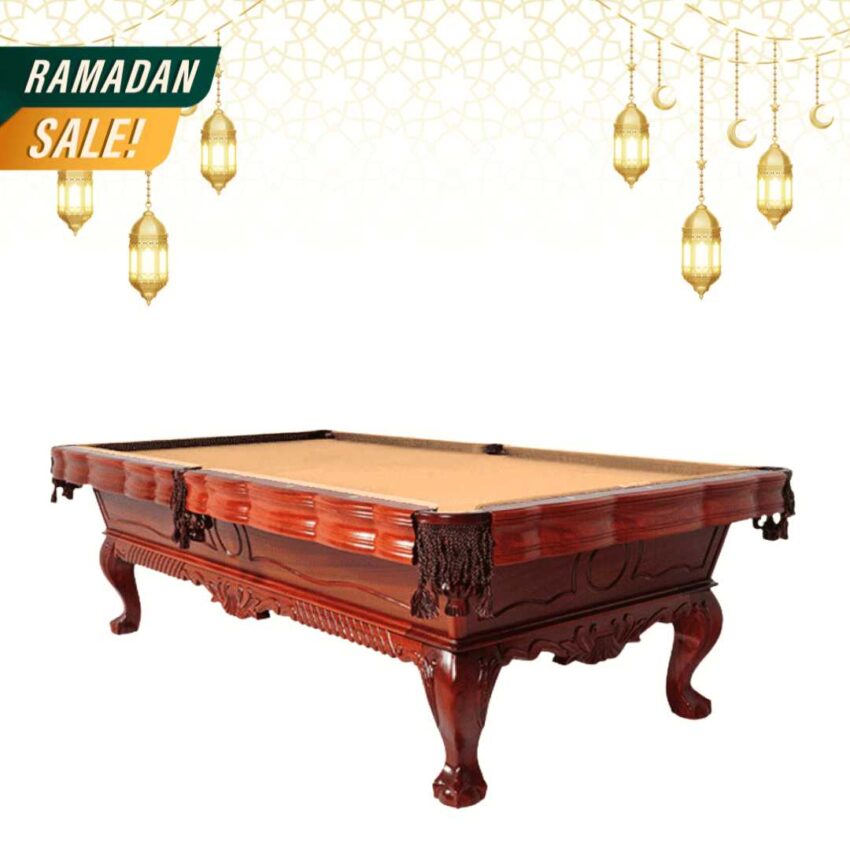 9ft STAR Pool Table Mahogany Carved/Model XW8105-9A