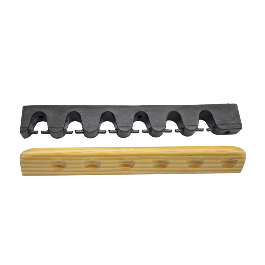 Wall Rubber Cue Rack/6 holes