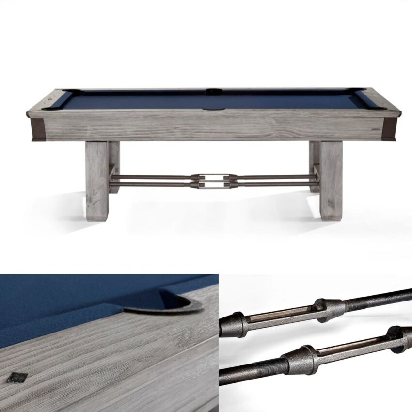 8ft Brunswick Canton Rustic Grey Pool Table | Billiard Table