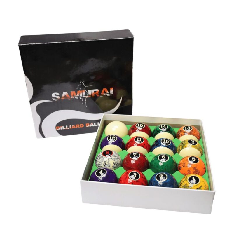 Marble Swirl Design Pool Ball Set