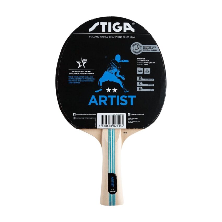 Stiga Ping Pong Rackets Artist 2 Star | Tennis Table Bat