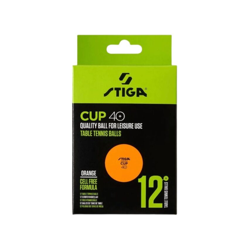 Stiga Tennis Table Balls Cup 40+ Orange 12 Pack