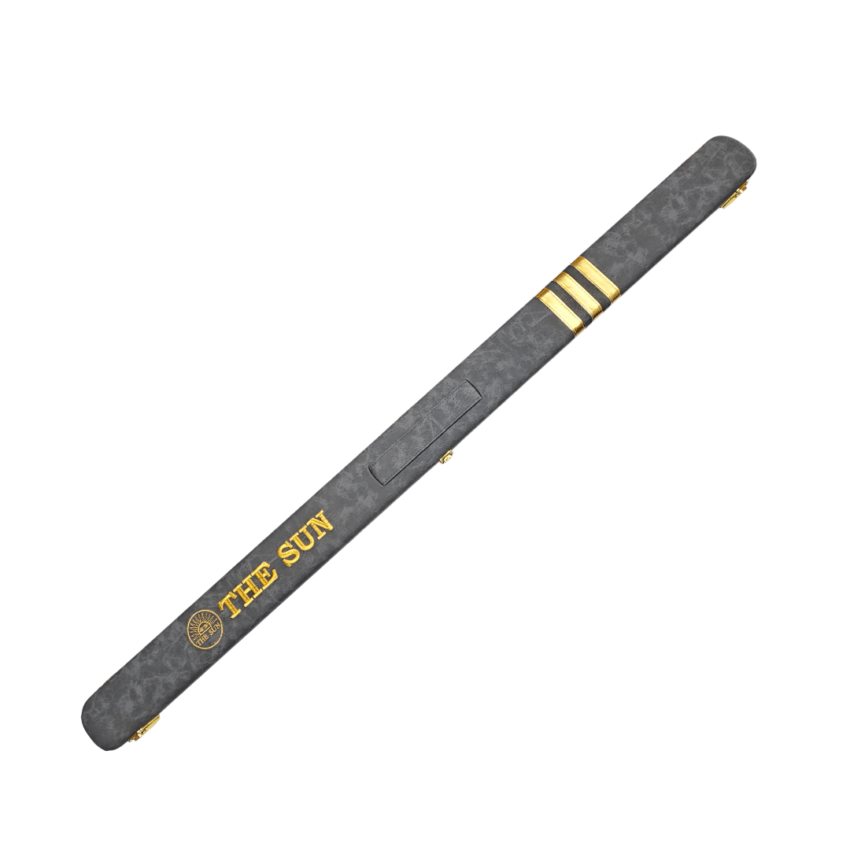 3/4 Snooker Cue Case/Smoke Grey & Gold | The Sun