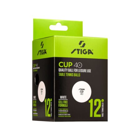 Stiga Tennis Table Balls Cup 40+ White 12 Pack