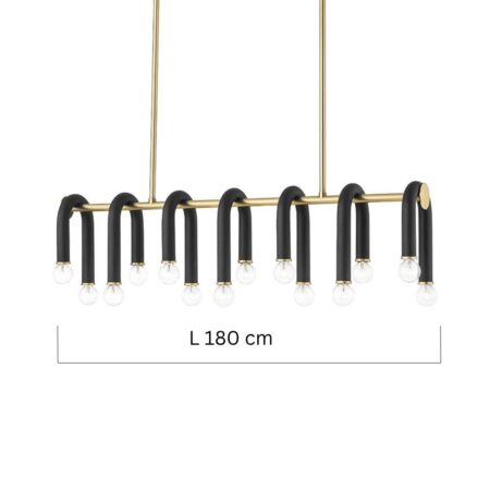 Double Tube Pendant with U-Shaped Billiard Interior Lights