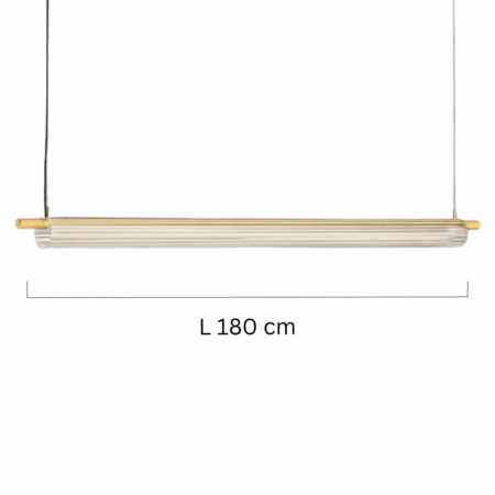 Fluted Glass Tube Billiard Table Interior Lights