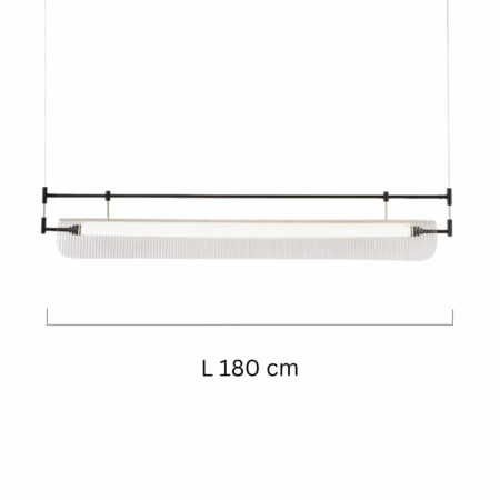 Modern Art Glass Linear Interior Billiard Light