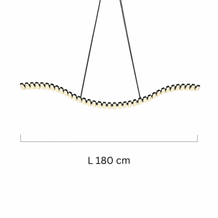 Wavy Linear LED Pendant Billiard Interior Lights