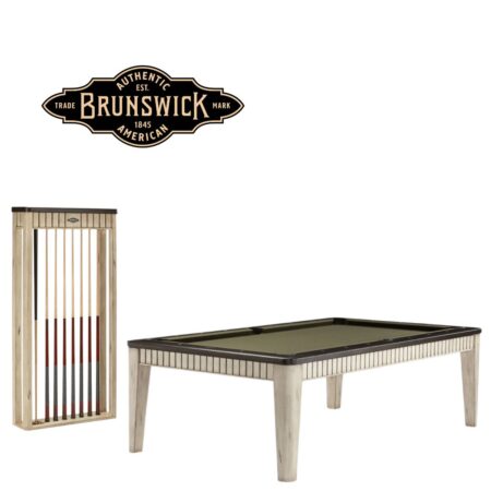8ft Brunswick Henderson Pool Table with Cue Rack