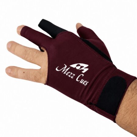 Mezz Billiard Gloves/Burgundy Large