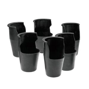 6pcs Luxury Glass Table Billiard Rubber Pocket Set/Black