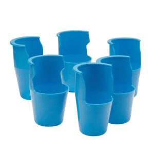 6pcs Luxury Glass Table Billiard Rubber Pocket Set/Blue
