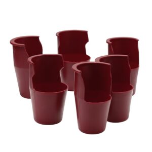 6pcs Luxury Glass Table Billiard Rubber Pocket Set/Burgundy