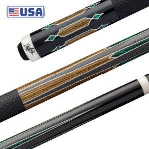 Dufferin Malachite Crown with Embossed Leather Wrap Billiard Cue