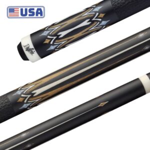 Dufferin Midnight Bocote Cross with Embossed Leather Wrap Billiard Cue