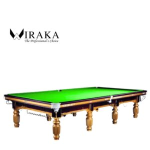 Wiraka Tournament M1 12ft Snooker Table Steel Cushion/Gold