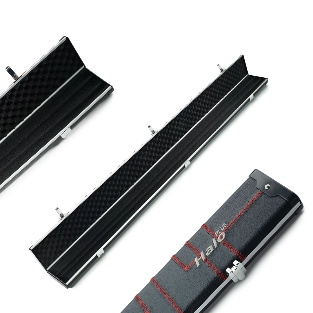 3/4 Peradon Halo Plus Snooker Cue Case/Black & Red