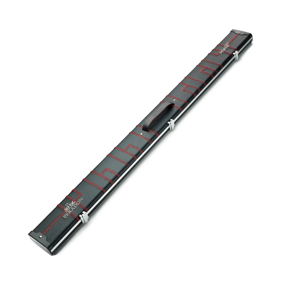 3/4 Peradon Halo Plus Snooker Cue Case/Black & Red